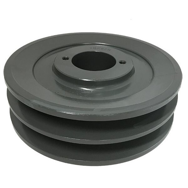 Bushing 2 Groove V-Belt Pulley 5.95 Inch OD